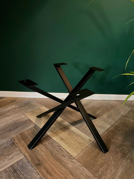 Stolik kawowy suar dąb orzech drewno niebieska żywica loft #106