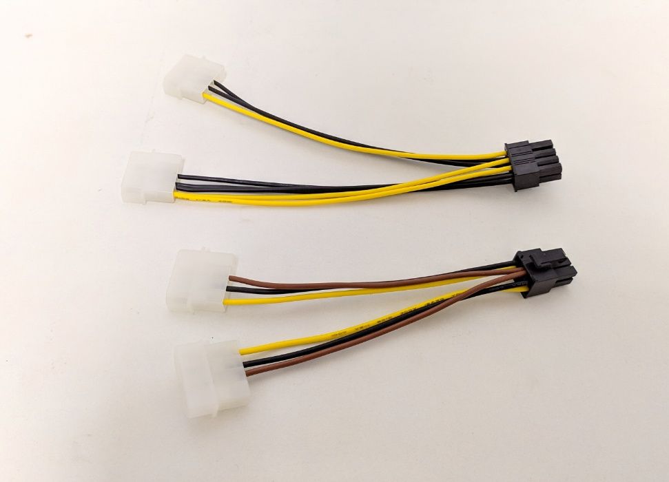Доп питание 6pin 8pin для видеокарты Новый переходник Molex на 6 8 пин ...