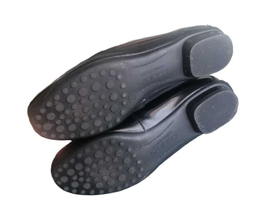 Mokasyny FOOTGLOVE skórzane czarne