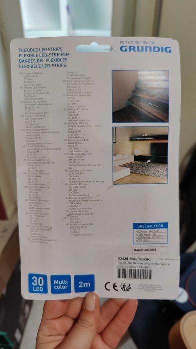 Fita Luzes LED Multicor 30 LED, 2 metros - Grundig