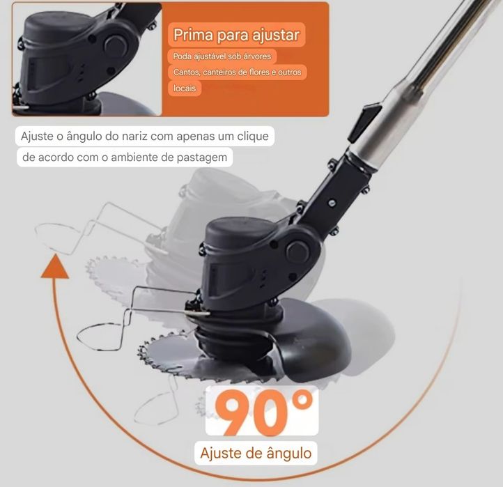 Roçadora eléctrica c/ 2 baterias