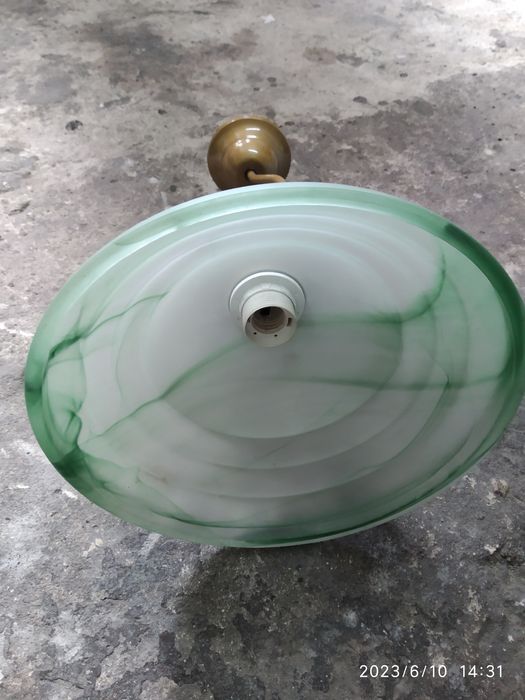 Żyrandol pojedynczy,szklany,oprawka E27