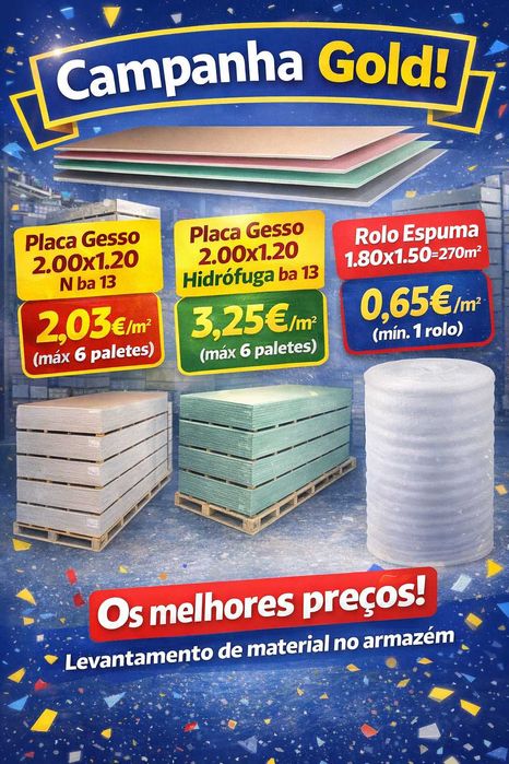 Vendo Placas de Gesso Cartonado - Pladur