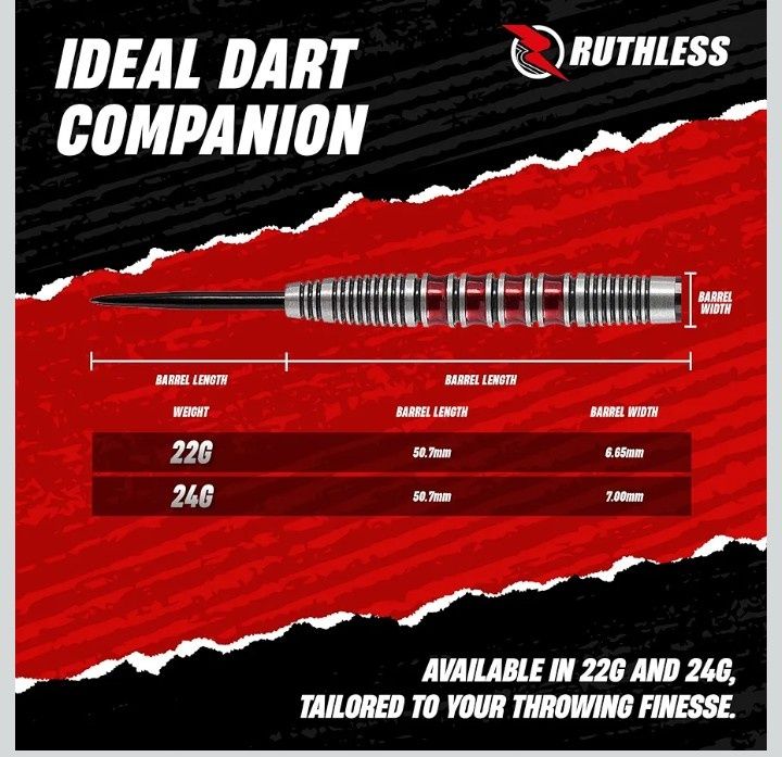 Profesjonalne lotki do darta 22 gr 90% wolframu