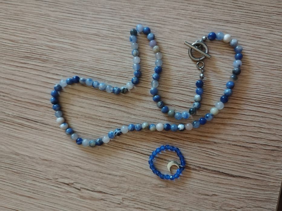 Ręcznie robiony naszyjnik z kamieni naturalnych