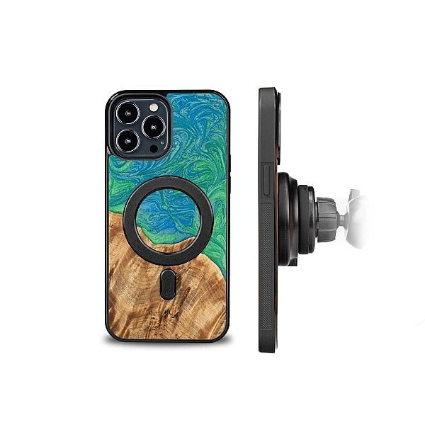 Etui Bewood Unique MagSafe Tokyo z drewna i żywicy na iPhone 13 Pro Ma