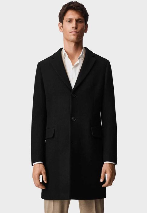 Стильне шерстяне класичне пальто H&M Wool-blend Coat Розмір 46/48 S-М