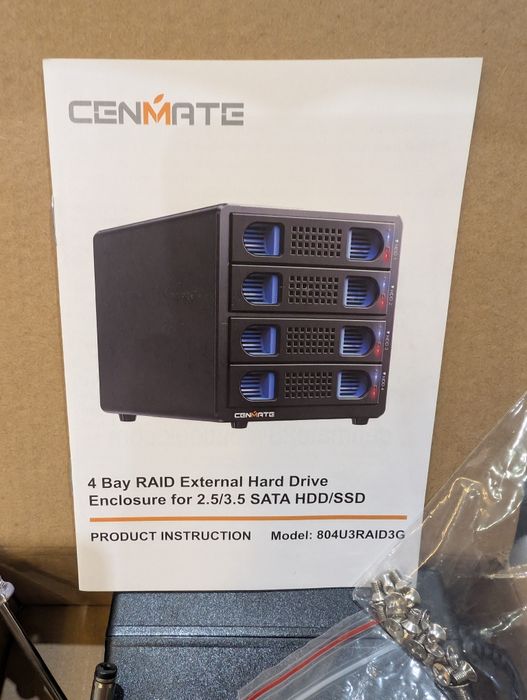 RAID корпус Cenmate 804U3RAID3G для 4 HDD/SSD USB 3.0 eSATA DAS