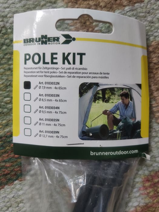 Nowe pałąki do namiotu 8 x 70 cm