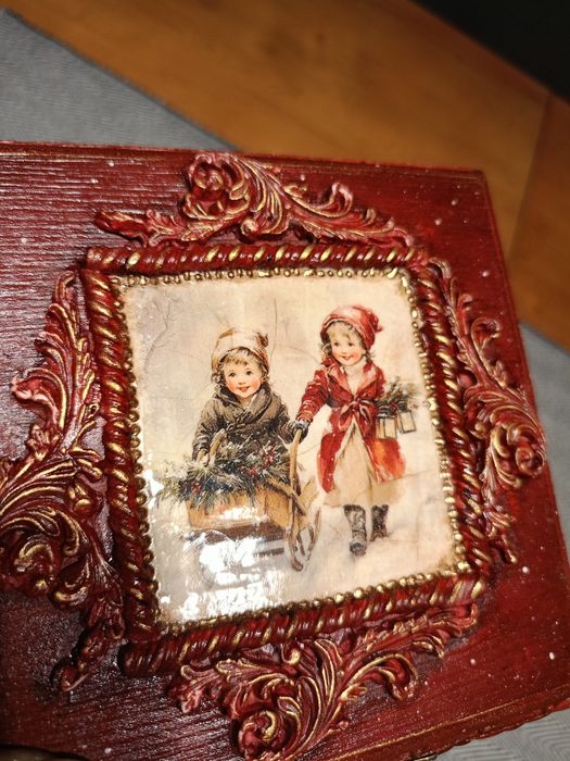 Pudełko świąteczne vintage