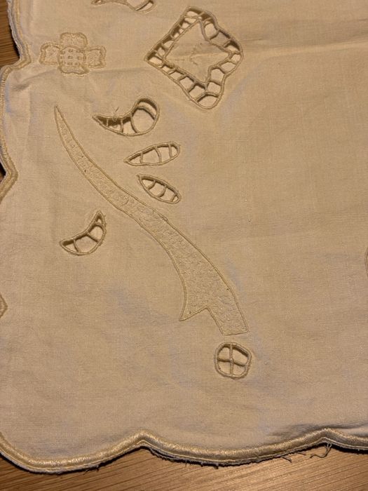 Fronha de almofada, 60x60, em estopa de linho antigo.