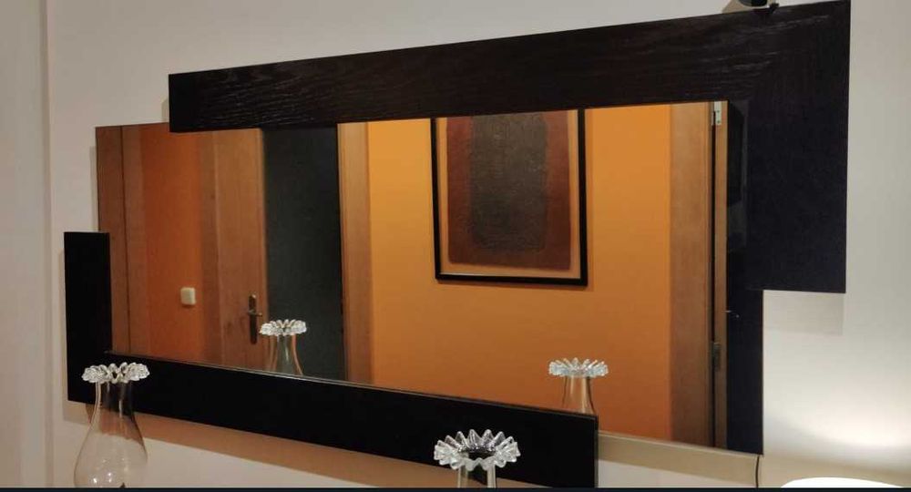 Movel sapateira moderno com espelho comprimento 145cm x 50 x 90