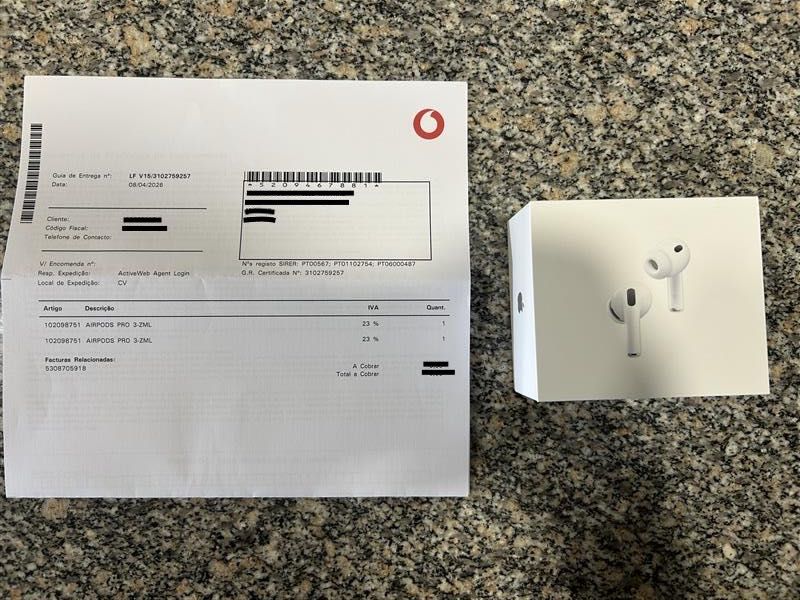 AirPods pro 3 novos (ainda selados)