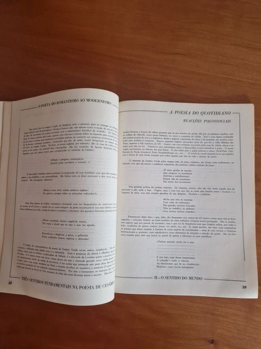 Livro "Antologia Comentada de Poesias de "O Livro de Cesário Verde""