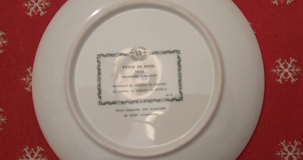 Pratos louça Vista Alegre,  edições limitadas