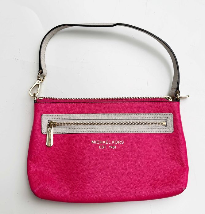Torebka Różowa Michael Kors Róż Złote Elementy Kopertówka