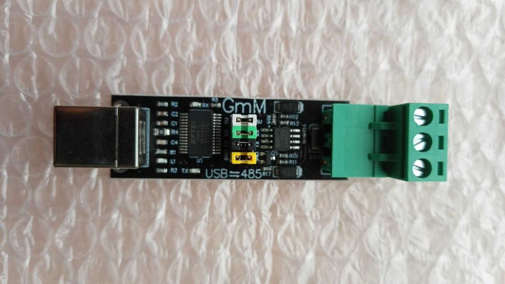 Конвертер USB - RS485 драйвер FT232RL MAX485 скорость до 1 МБит/Сек