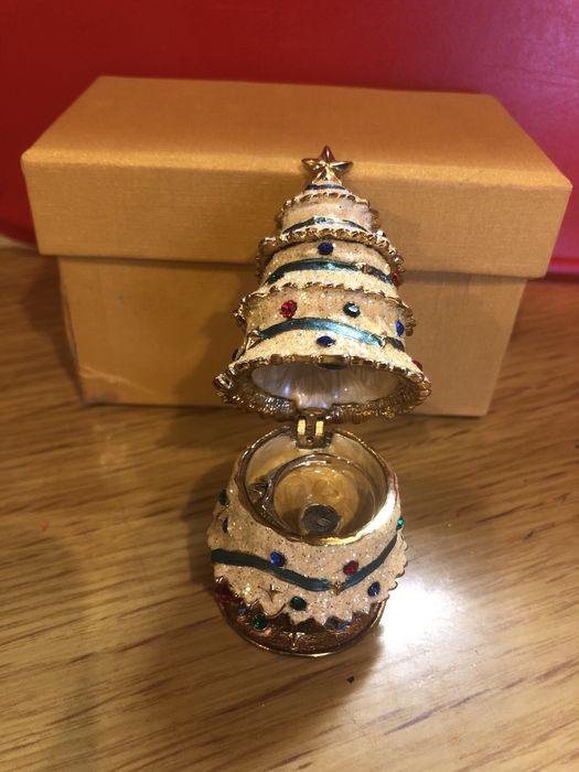 Шкатулочка для украшений новогодняя ёлочка.