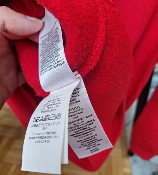 Polo Ralph Lauren czerwona damska bluza na misiu S 36