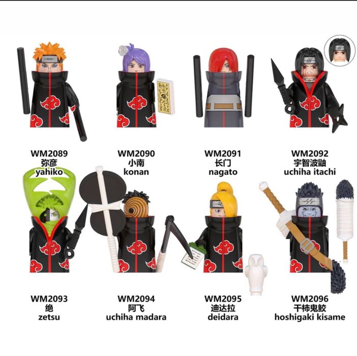 Klocki naruto figurki 8 szt