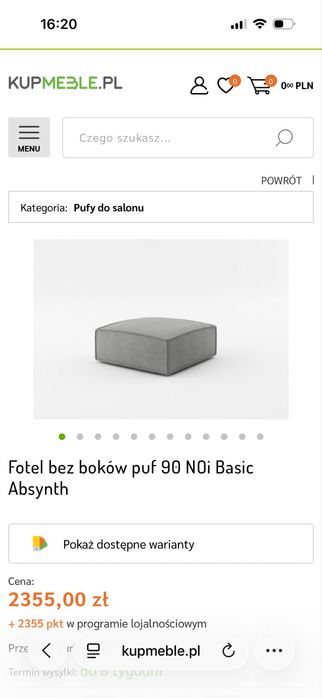 Sofa Szezlong Absynth NOI 200 jak Westwing Lennon