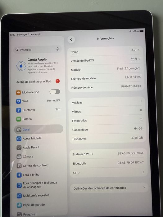Apple iPad 10.2” 9a Geração 2021