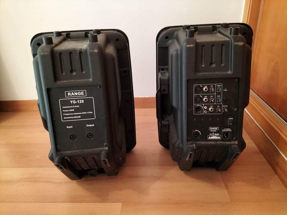 Colunas de Som Range 400W + Mesa Mistura
