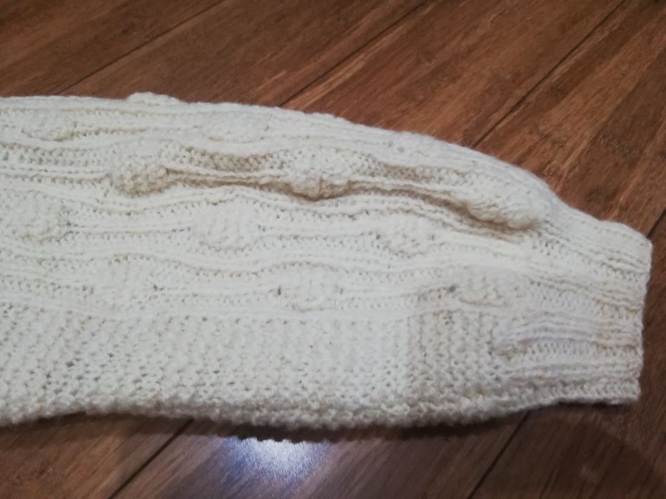 NOWY-100% WELNA-OWCZA- naturalna- sweter-kardigan