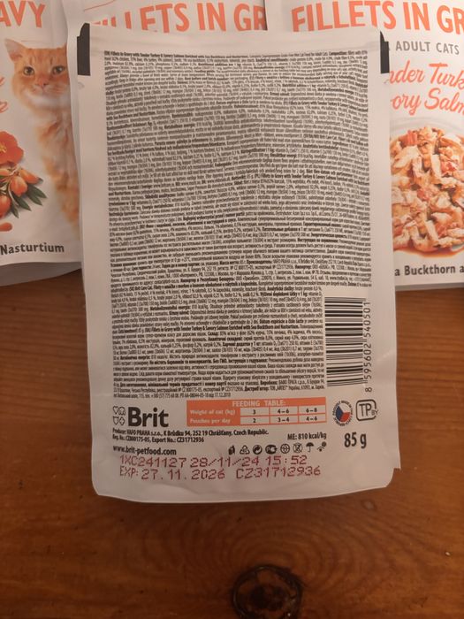 BRIT CARE Cat - Indyk, Łosoś (saszetka) 85g