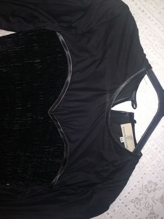 Vestido veludo preto kina fernandez