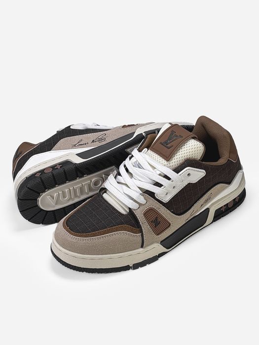 БЕЗ ПЕРЕДПЛАТ‼️40-45 Louis Vuitton LV Trainer Outdoor Brown Air Dragon Rose Leo 90