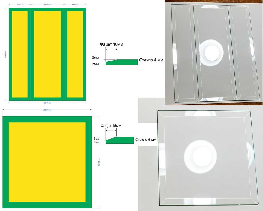 Циферблат настенных старинных часов, короны, шильдики, фацет - 3