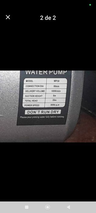 Moto bomba motor 4Tempos