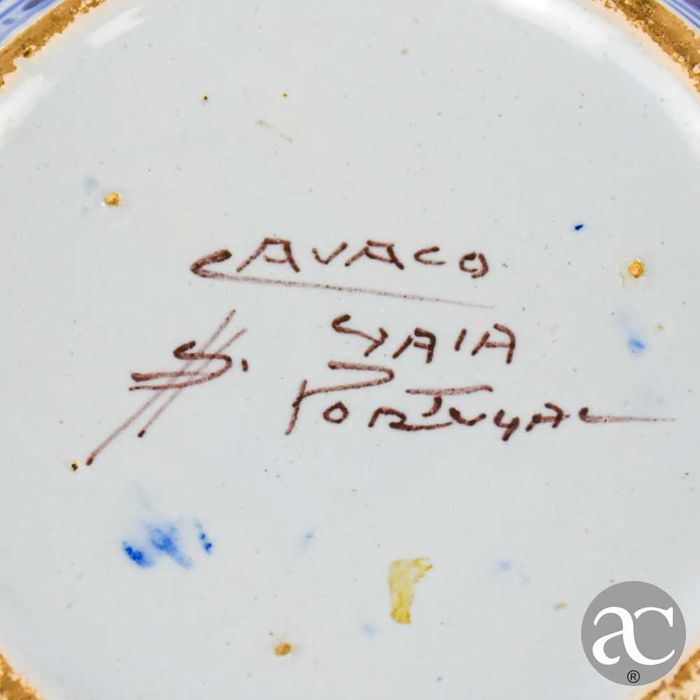 Taça / Fruteiro vazado em faiança Cavaco