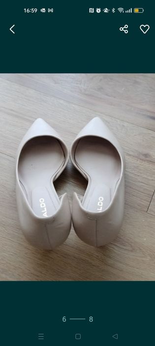 Sapatos cerimónia bege claro Aldo 36/Estado irrepreensível(com portes)