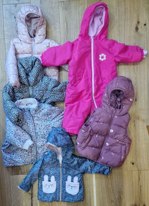 Paka ubranek dla dziewczynki 86-92 63 sztuki