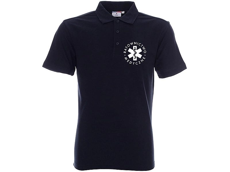 Koszulka Polo męska RATOWNICTWO MEDYCZNE granatowa (S)