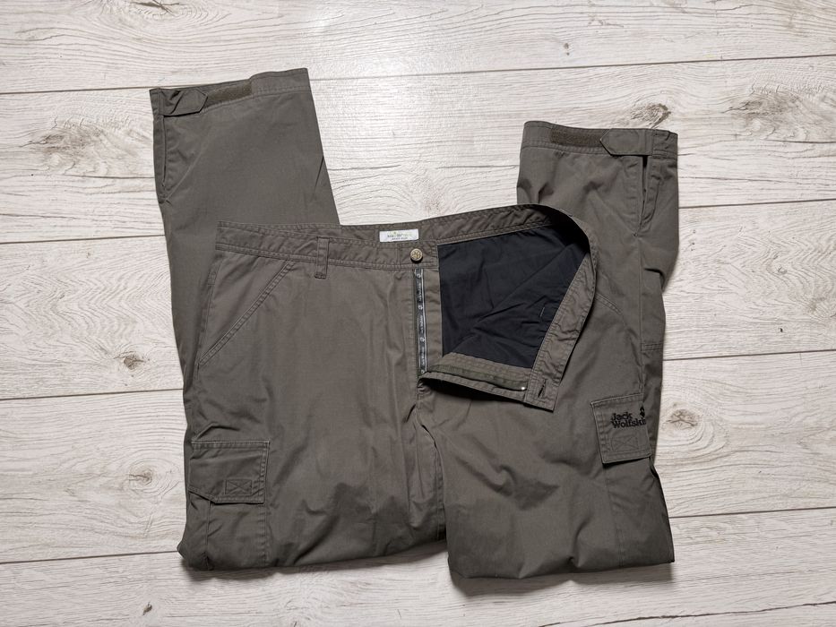 Jack Wolfskin outodoorowe ocieplane spodnie z kieszeniami duży rozmiar