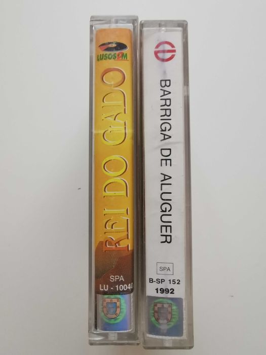 Duas cassetes de música de novelas brasileiras antigas