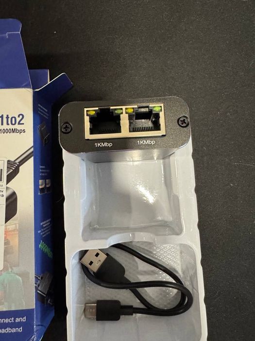 Spliter Ethernet 1 в 2, новий. Lan розгалужовач