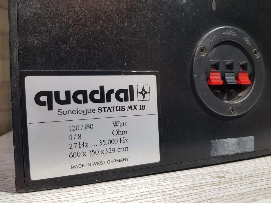 Акустика QUADRAL STATUS MX 18, потужність 120/180 Вт, б/у з Німеччини