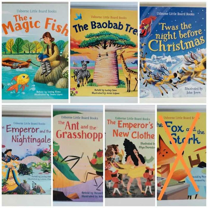 Usborne Little Board Books Collection 6 Książek Books