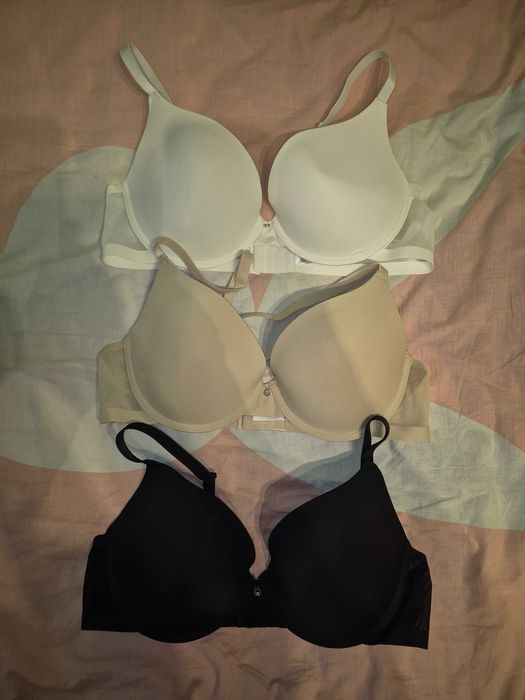 Zestaw/Komplet 3x Biustonosz Push-Up z Fiszbinami r. 85C