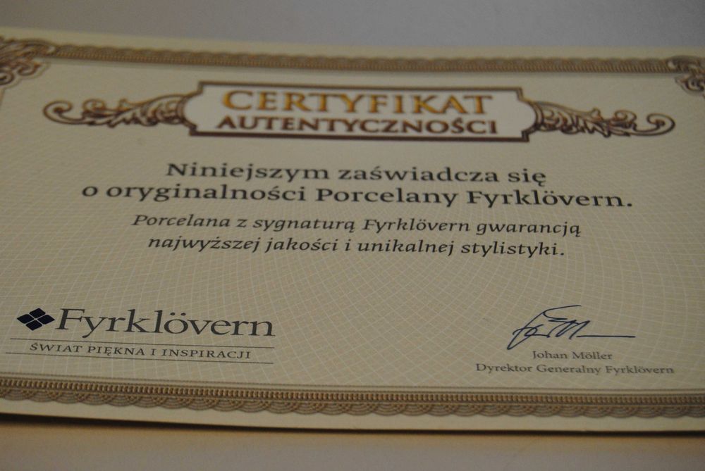 Serwis obiadowy 6 osób porcelana oryginalna Fyrklovern NOWY! Okazja!
