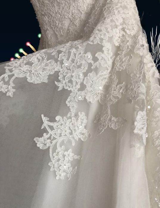 Франція шикарне весільне плаття сукня з фатою в комплекті