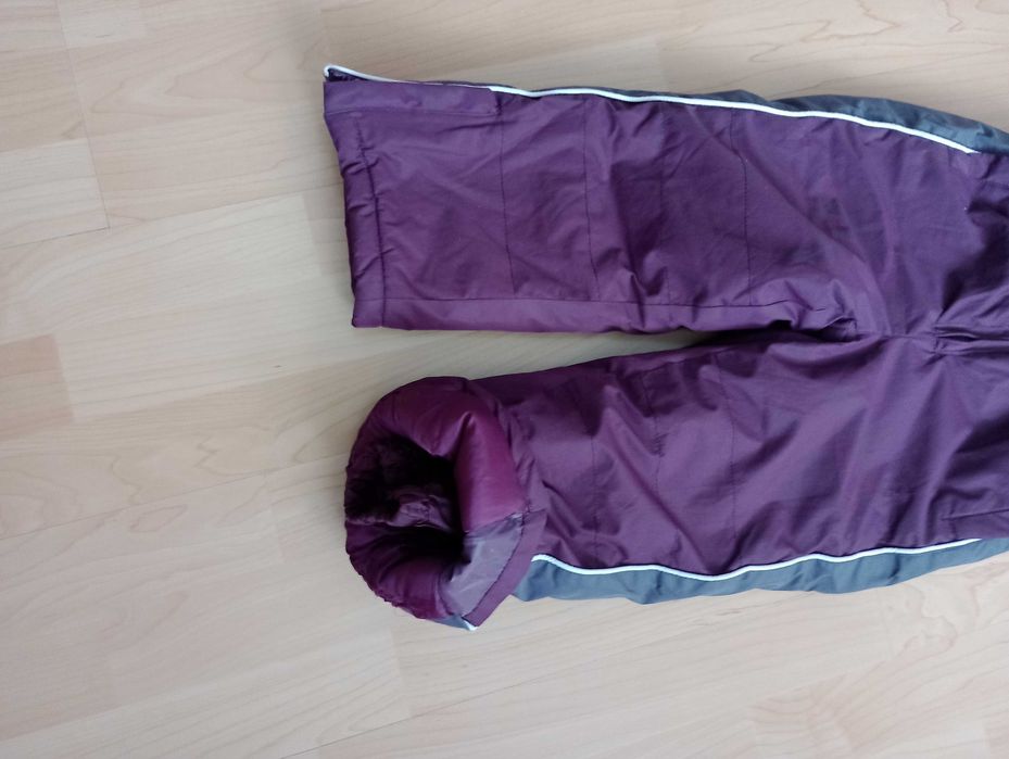 Spodnie ogrodniczki zimowe narciarskie wodoodporne rozm. 98.