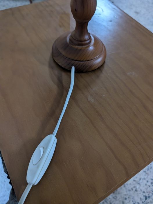 Candeeiro de mesa de cabeceira azul