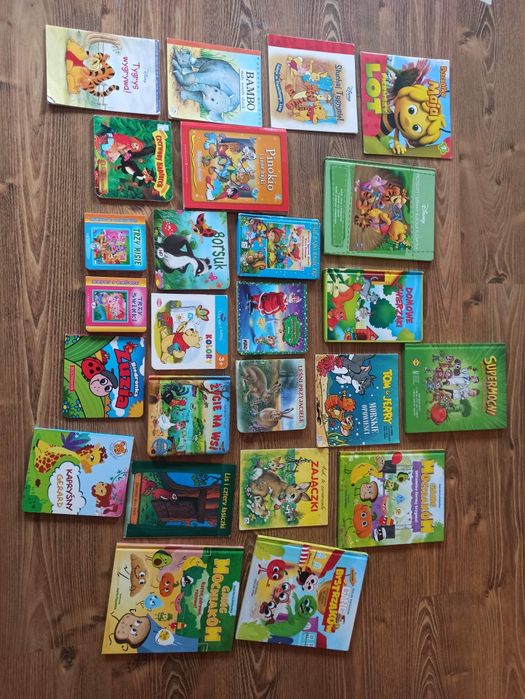 Zestaw książeczek bajek Kubuś Puchatek, Pinokio, zwierzątka, życie na