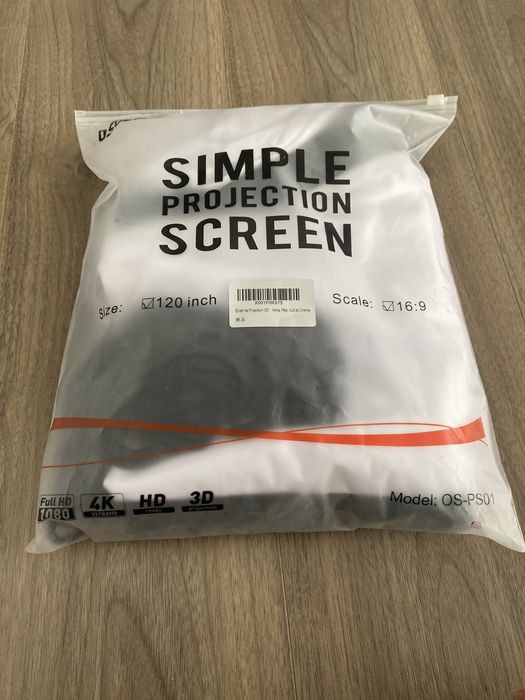 Conjunto projetor toptro + tela de projetar