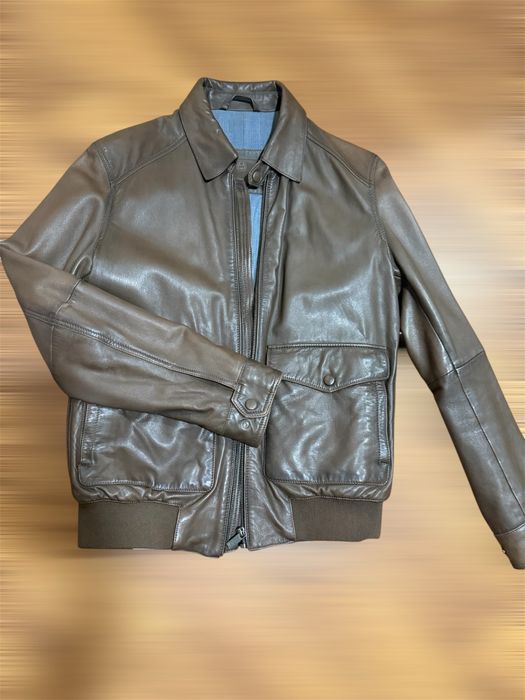 Куртка  кожанная Massimo Dutti  р S